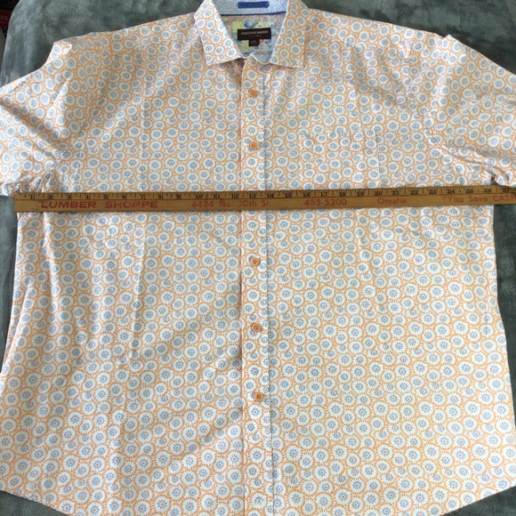 Johnston & Murphy Shirt Adult XXL Geometric Performance Button Up Preppy Mens - Picture 7 of 12